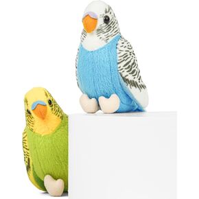 Parakeet Plush Toy Bird Stuffed Animal Doll Bird Plush Toy Stuffed Budgie Cute Simulation Parrot for Kids, Green
