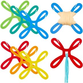 Benecreat 6pcs 6 ألوان بكرات الغزل الأكريليكي ، ويندر غزل كروس غرزة البوزة منظم الخيط أداة خياطة الكروشيه للخياطة الحياكة ، 5.9x5.9x0.12 بوصة