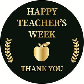 Thank You Teacher Sticker,2inch 90pcs Gold Teacher Day Appreciation Sticker for Gift Bag Party Favor