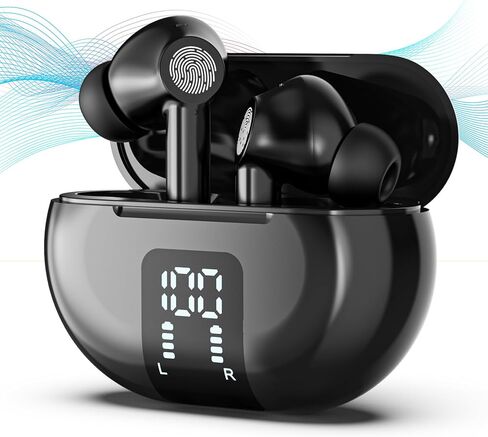 AI Language Translation Earbuds Translator in Real Time 0.5S,Two-Way Bluetooth Translator Device with APP for 144+ Languages Translation Packs,Spanish English Translation Headphone,M10 (Black) in Saudi Arabia