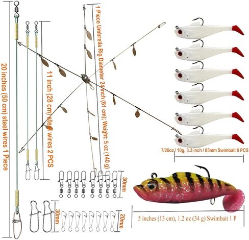 Umbrella Fishing Rig Kit Set in Kuwait