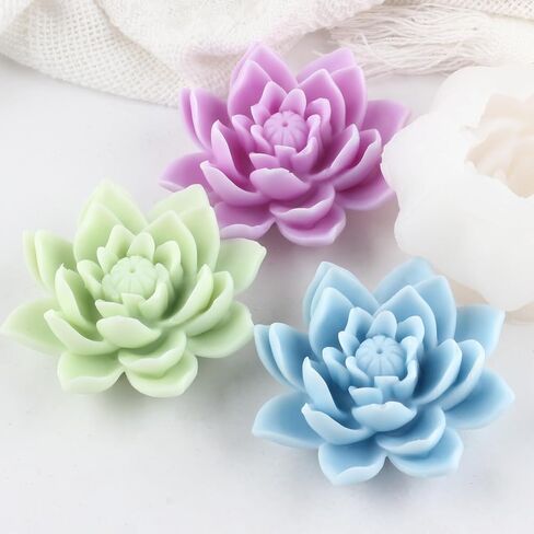 Lotus Flower Silicone Molds - Resin & Gypsum Candle Molds for Home Decor & Aromatherapy in Saudi Arabia