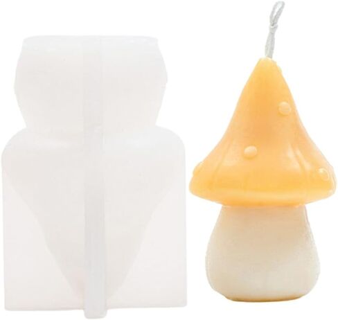 3 Pack Mushroom Candle Molds, Shiitake Resin Silicone Molds for Soap Soy Wax DIY Handcraft, Epoxy Resin Mold for Party Home Wedding Decoration in Saudi Arabia