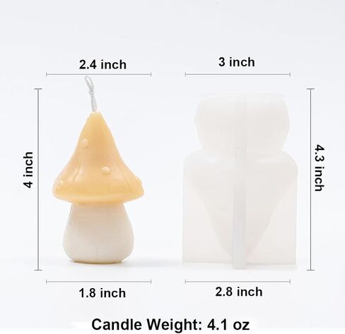 3 Pack Mushroom Candle Molds, Shiitake Resin Silicone Molds for Soap Soy Wax DIY Handcraft, Epoxy Resin Mold for Party Home Wedding Decoration in Saudi Arabia