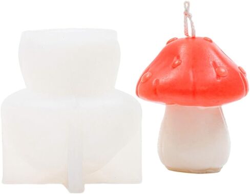 3 Pack Mushroom Candle Molds, Shiitake Resin Silicone Molds for Soap Soy Wax DIY Handcraft, Epoxy Resin Mold for Party Home Wedding Decoration in Saudi Arabia