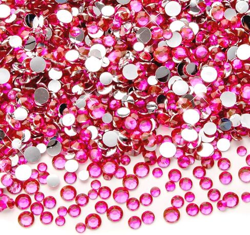 15000 PCS Red AB Rhinestones Bulk Flatback ، SS20/5MM Non-Hotfix Crystal Round Rohenestons in Kuwait