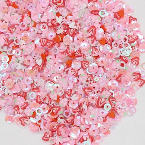 KSCRAFT Summer Vibes 3D Polymer Slices Mix Shape Sequins for DIY Shaker Nail Art Supplies Paper Crafting Decoration Arts Crafts (Strawberry Mix 01) in Kuwait