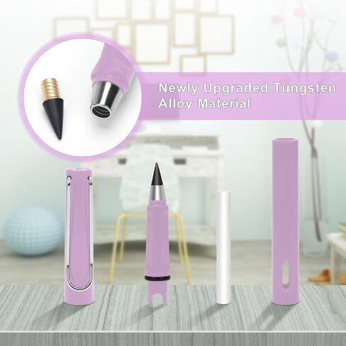 8Pcs Everlasting Pencil, Inkless Pen, Unlimited Writing Pencils, Metal Inkless Writing Pens With 8Pcs Pen Heads in Saudi Arabia