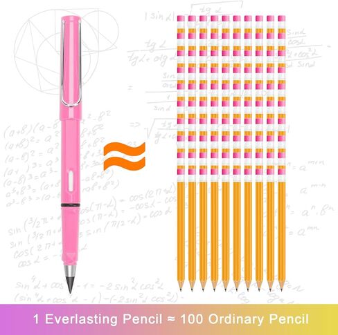 8Pcs Everlasting Pencil, Inkless Pen, Unlimited Writing Pencils, Metal Inkless Writing Pens With 8Pcs Pen Heads in Saudi Arabia