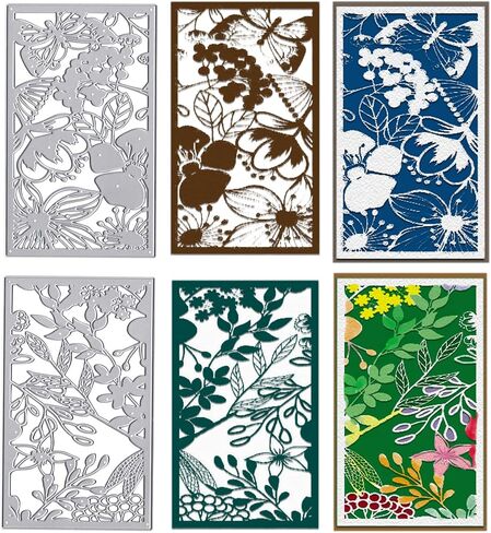 Spring Bird Metal Cutting Dies for Card Making, Leaf Flower Frame Die Cuts Holly Pine Bird Background Dies Stencils Embossing Template for Craft Scrapbooking DIY Photo Album Decorations in Saudi Arabia