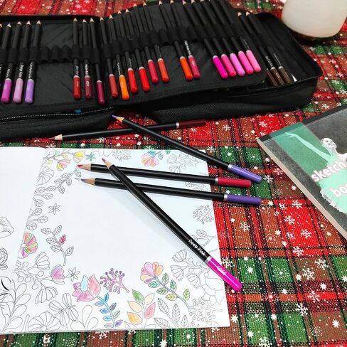 120 pcs Colored Pencils Set, Color pencils with Coloring Book,Sketchpad,Travel Case|Professional Art Pencil kit for Artist Kids Teens Coloring Drawing ,Soft Core,Oil Based,Professional Art Set in Saudi Arabia