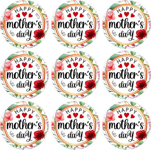 WhatSign 36Pcs Happy Mothers Day Labels Stickers 1.5" Floral Mothers Day Gift Tags Stickers Mothers Day Presents Labels Stickers for Envelope Seal Cards Boxes Gift Wrap Party Favors Decorations in Saudi Arabia