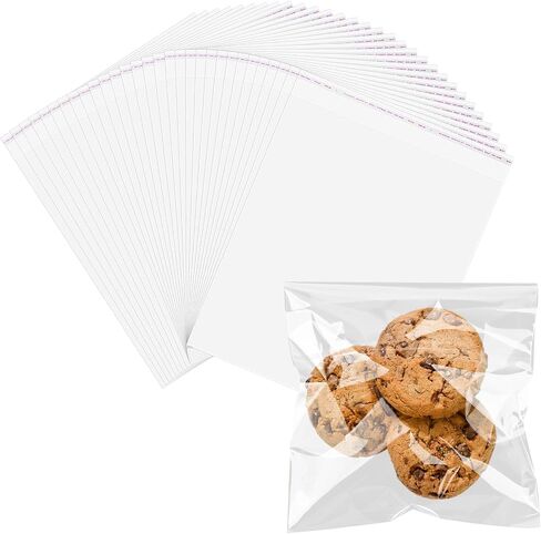 70 Pcs Cellophane Bags, Self Sealing Cookie Bags, Reusable Treat Bag, Clear Plastic Bag for Treats, Candy, Bakery Packaging, Party Favors, Jewelry, Coins, Products (4x6) in Saudi Arabia