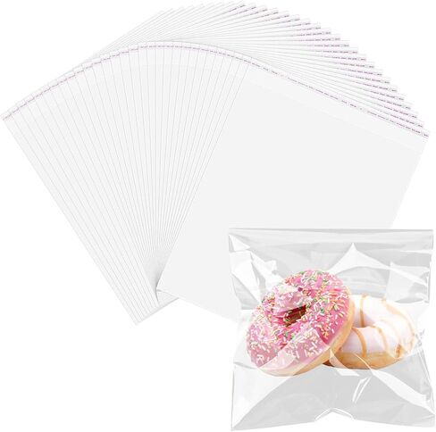 70 Pcs Cellophane Bags, Self Sealing Cookie Bags, Reusable Treat Bag, Clear Plastic Bag for Treats, Candy, Bakery Packaging, Party Favors, Jewelry, Coins, Products (4x6) in Saudi Arabia