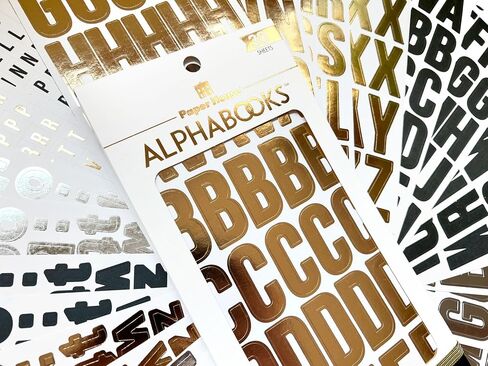 Paper House Productions Alphabooks 30-Sheet Foil Alphabet Letter Sticker Folio for Scrapbooking and More, Classic Block in Saudi Arabia