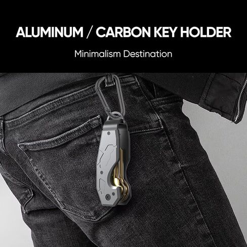 Zeeker Compact Key Organizer Keychain with Built-in Tools – Holds 1-6 Keys, Includes Bottle Opener, Hex Wrench, and Serrated Cutter – Minimalist Key Holder for Men and Women in Saudi Arabia
