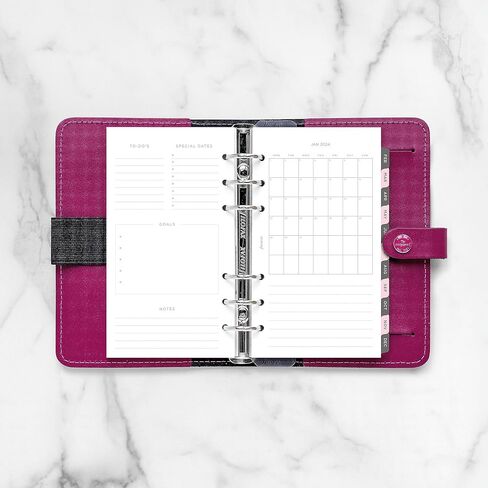 Filofax Calendar Diary Refill, Personal/Compact Size, Week-to-View, Confetti Minimal Diary Pack, Multilingual: Five Languages, 2025 (C68491-25) in Kuwait