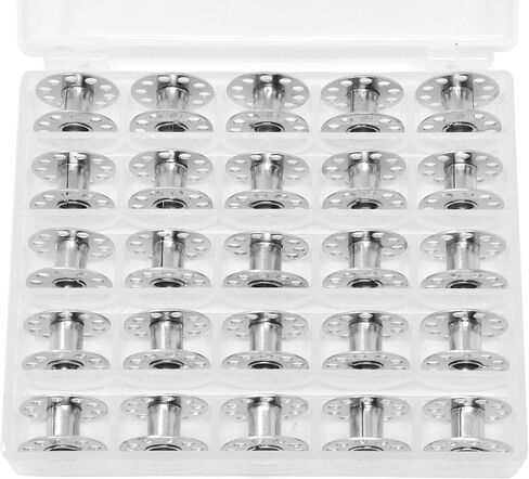 Mandala Crafts Empty SA156 Bobbins for Brother Sewing Machine - 25 Clear Plastic Bobbins for Singer Sewing Machine - Class 15j Bobbins for Kenmore Bernina Janome Elna in Saudi Arabia