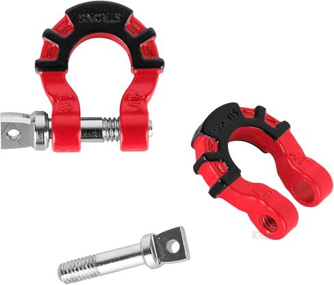 RC Upgrades Part Metal Trailer Chain Trailer Hook Tow Rope Winch Shackles for 1/10 TRX4 SCX10 90046 90081 D90 TF2 CC01 RC Crawler Decor,Black in Kuwait