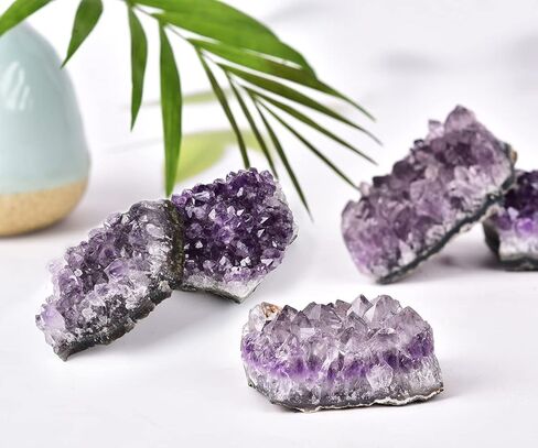 JIC جوهرة 2.2 رطل الأبيض الطبيعي عناقيد كريستالية من الكوارتز الجيود Druzy أحجار استشفاء ديكور المنزل عينة الأحجار الكريمة in Kuwait