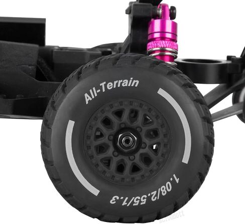 RC Front/Rear Wheel Tires for 1/14 Mojave Grom RC Car,Highway Wheels and Tires Set(4PCS),Plastic Wheels/Wheel Rims,Black in Saudi Arabia