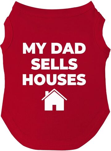 My Dad Sells Houses Dog Tee Shirt Sizes for Puppies, Toys, and Large Breeds (19 Black L) in Saudi Arabia