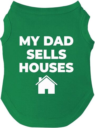 My Dad Sells Houses Dog Tee Shirt Sizes for Puppies, Toys, and Large Breeds (19 Black L) in Saudi Arabia
