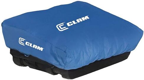 CLAM 12593 Deluxe Ice Fishing Tent Shelter Protective Travel Cover with Clips, Straps, and Strap Pockets for X200 and X400 Models, White in Kuwait