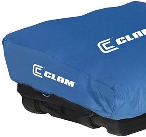 CLAM 12593 Deluxe Ice Fishing Tent Shelter Protective Travel Cover with Clips, Straps, and Strap Pockets for X200 and X400 Models, White in Kuwait