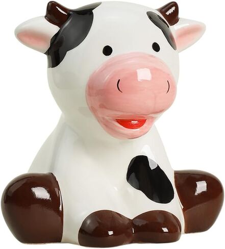 123Arts Ceramic Cow Money Bank Piggy Bank Ornament Decoration in Saudi Arabia