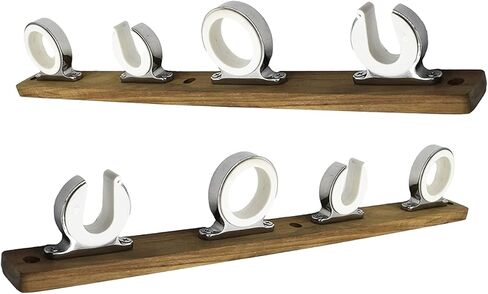 MARINE CITY 316 Grade Stainless Steel White Poly Board 3-Rod Reel Smooth Polished Fishing Storage Hanger Rack for Marines – Boats – Yachts – Vans – Cars – Hardware Accessories (Pack of 1) in Saudi Arabia