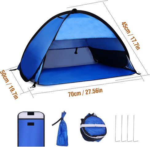 Pop Up Dog Beach Tent,Mini Head Tent,can be Fixed Small Dog Beach Sun Shelters Tent,shelter for cat,Waterproof and Breathable Mobile Phone Stand with Nails in Kuwait