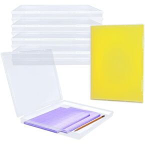 Plastic File Storage Box, 10 Pack Paper Organizer Storage Plastic File Box Scrapbook Storage For Office, Home, Document Organizer (10.15 x 7.24 x 0.7 inches)