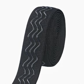Elastic Band for Sewing, 9 Yard 1 Inch Wide Non-Slip Black Elastic Band Silicone Gripper Tape Wig Band Edge Band Elastic Spool Sewing Band for Waistbands Pants Clothes & Lace Front Wigs