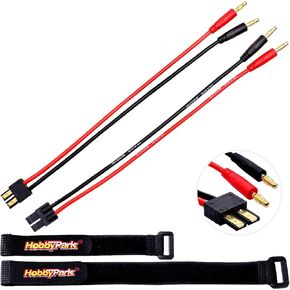 موصل محول شاحن البطارية Hobbypark RC لـ Traxxas إلى مقابس الموز 4 مم مع سلك قياس 14AWG