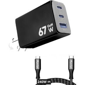 67W محول طاقة الطائرات بدون طيار ، كتلة شحن سريعة 3 شحن ، إكسسوارات الطائرات بدون طيار ، DJI Avata 2 ، DJI Neo ، Air 3S ، DJI Flip ، Mini 3 Pro ، Mini 4 Pro ، Air 2S ، Avata 1 ، Air 3 ، Macbook ، iPad ، iPhone ، وأكثر