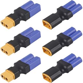 3 تعيين EC5 إلى XT60 ذكر أنثى T Connector Plugs RC Charger Charger Connector لـ RC Lipo Battery Adapter Control ESC and Charger Parts DIY