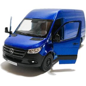 Kinsmart-سيارة مرسيدس بنز العداءة الشحن ، 1:48 O Die Die Cast Motic Model Van ، Action-Bait-Back Action ، Blue