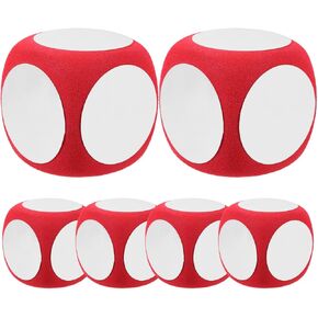 VABUELLY 6PCS DICE DICE مسح النرد الضخمة لعب لعبة DICE GAMING GAMING GAMES DICES DICES DOCER