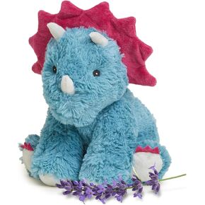 warmies Microwavable & Weighted Stuffed Animals, Triceratops - Heated Stuffed Animal Plushie for Warmth & Comfort - Cute Soft Plush Toys for Adults & Children (Boys, Girls, Babies & Toddlers)
