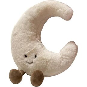 Amuseable Sun Moon Plush Toy,Soft Sun Plush Stuffed Toy, Bedside Sofa Pillows, Used for Home Decoration as Birthday Gifts for Children and Girls (Moon)