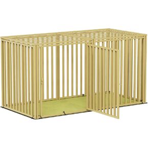 أنبوب فولاذي ثقيل كبير الكلب مع قاعدة حصيرة ، 48 "L × 28" H الصناديق الكلاب للكلاب الكبيرة المتوسطة ، قفص الكلب الكبير ، بيت الكلب ، Puppy Dog Playpen مع أعلى ، قفص الحيوانات الأليفة ، داخلي ، أخضر فاتح