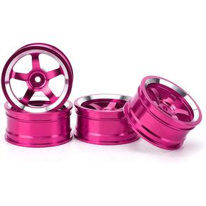 RC Wheel Hubs ، سبيكة الألمنيوم 4pcs ، الأرجواني ، لسيارة RC 1/10 ، HSP 94 ، Sakura D4 متوافقة
