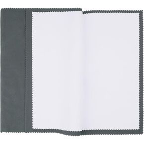 2 عبوة X-Large 14''x11 '' Silver Jewelry Plishing Cloths ، قطعة قماش تنظيف الأدوات الفضية الممتازة لـ 925 الفضة والذهب والطبقة المزدوجة تلميع الملابس الرمادية