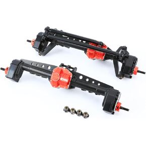 RCAWD SCX10 III Portal Axle Set Lorderpes فقط لـ Base Camp ، JLU Wrangler ، JT Gladiator ، 1982 K10 ، 1/10#AXI0303#AXI03027#AXI03007#AXI03003#AXI03006B#AXI03029 Black