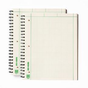 GRID+BOOND ENGINEERENGER NOTERENERS ، دفتر الرسم البياني المتجه نحو الحلزوني ، دفتر ملاحظات محكم 2 حزمة ، 8-1/2 "× 11" ، ورق الصبغة الخضراء ، الأمامية ذات الهامش ، 5 × 5 رسم بياني ، 150 ورقة لكل دفتر ملاحظات