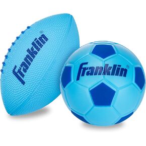 Franklin 60163 Mini Pro Brite Foam Football & Soccer Ball ، Multi