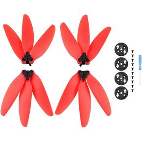 BTG Quick relect Quick Propellers Rupellers Tlades متوافقة مع DJI Mavic Mini / Mini 2 / Mini 4K Drone (Red)