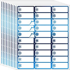 750 Pcs Christmas Address Labels 1 x 2.625 Inch Mailing Label Winter Foil Printable Gift Tags Compatible with Laser and Inkjet Printer(Elegant Style)