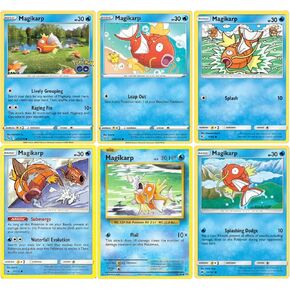 مجموعة بطاقة Magikarp 6 Pokemon - 32/147 Burning Shadows - Pokemkn Go - Evolutions - Crimson Invasion